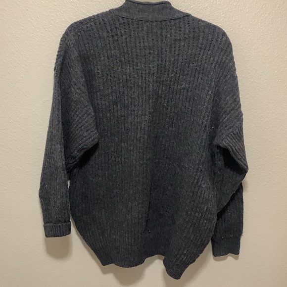 Crew Women’s Shetland 100% Wool Cardigan Size L Gray - Picture 2 of 6